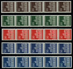 10 - 100 Pf. Brandenburger Tor, matte Gummierung (Planatolgummierung) ...